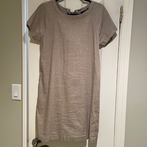Theory tan linen blend dress size 8